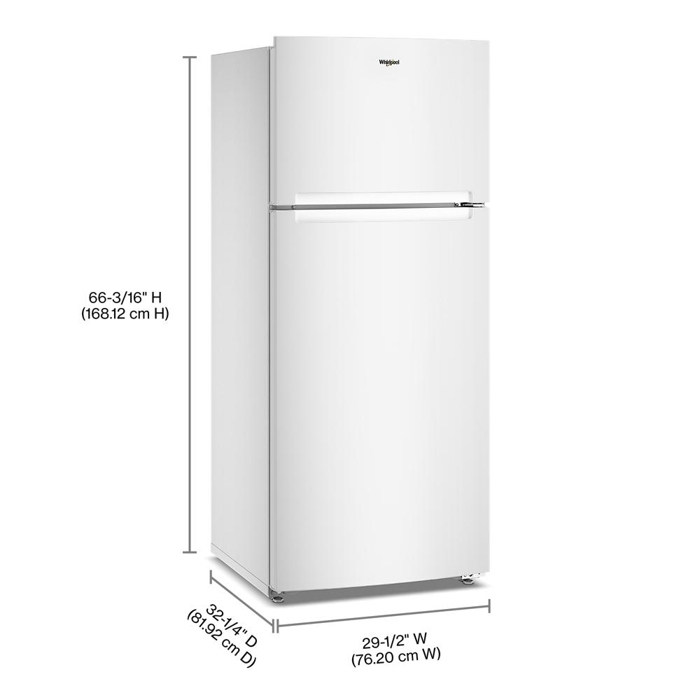 Whirlpool® 28-inch Wide Top Freezer Refrigerator with Total Coverage Cooling- 18.0 Cu. Ft.