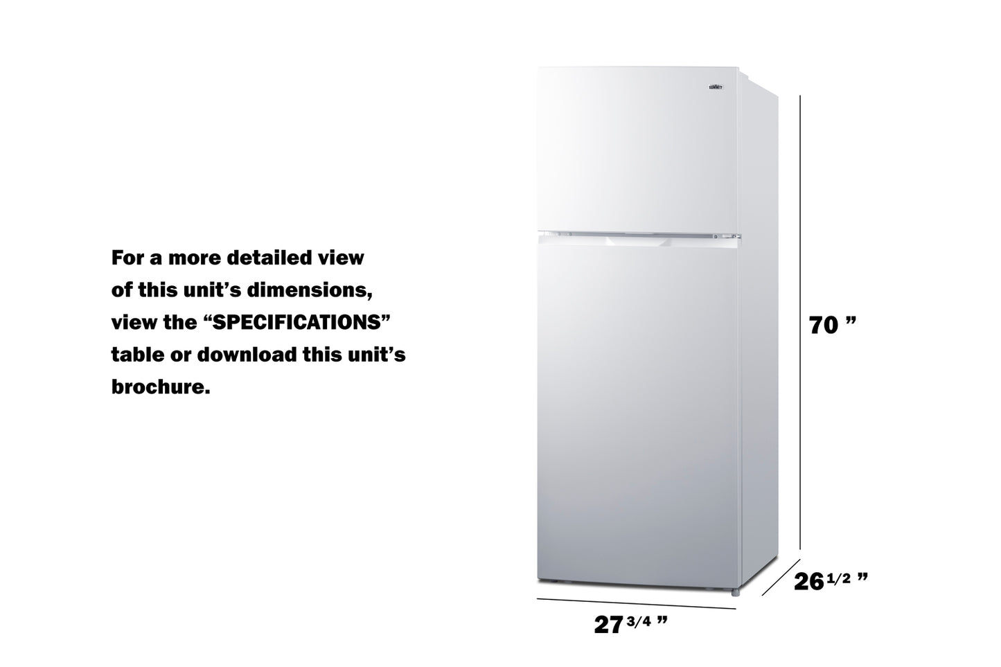28" Wide Top Mount Refrigerator-Freezer