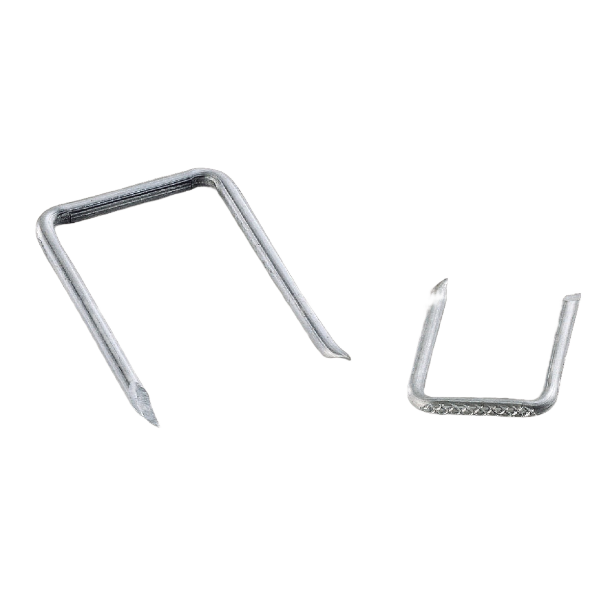 Two steel staples for securing service entrance cables in electrical and wire home improvement projects under $50 collections