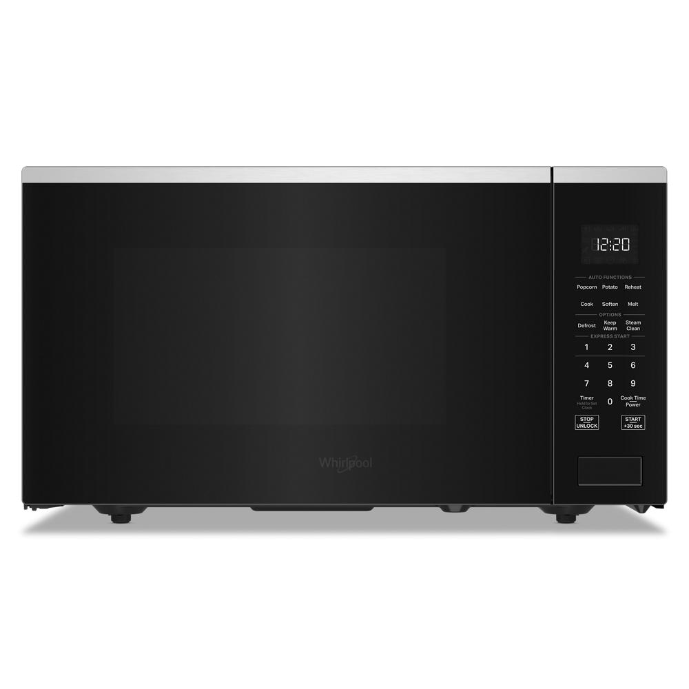 Black Whirlpool sensor cooking microwave with digital control panel and LED clock in microwaves and kitchenware collection