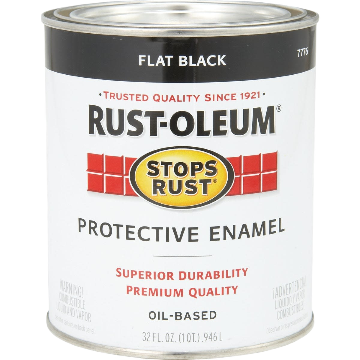 Rust-Oleum flat black protective enamel paint can in specialty paint and home improvement supplies under $50 collection