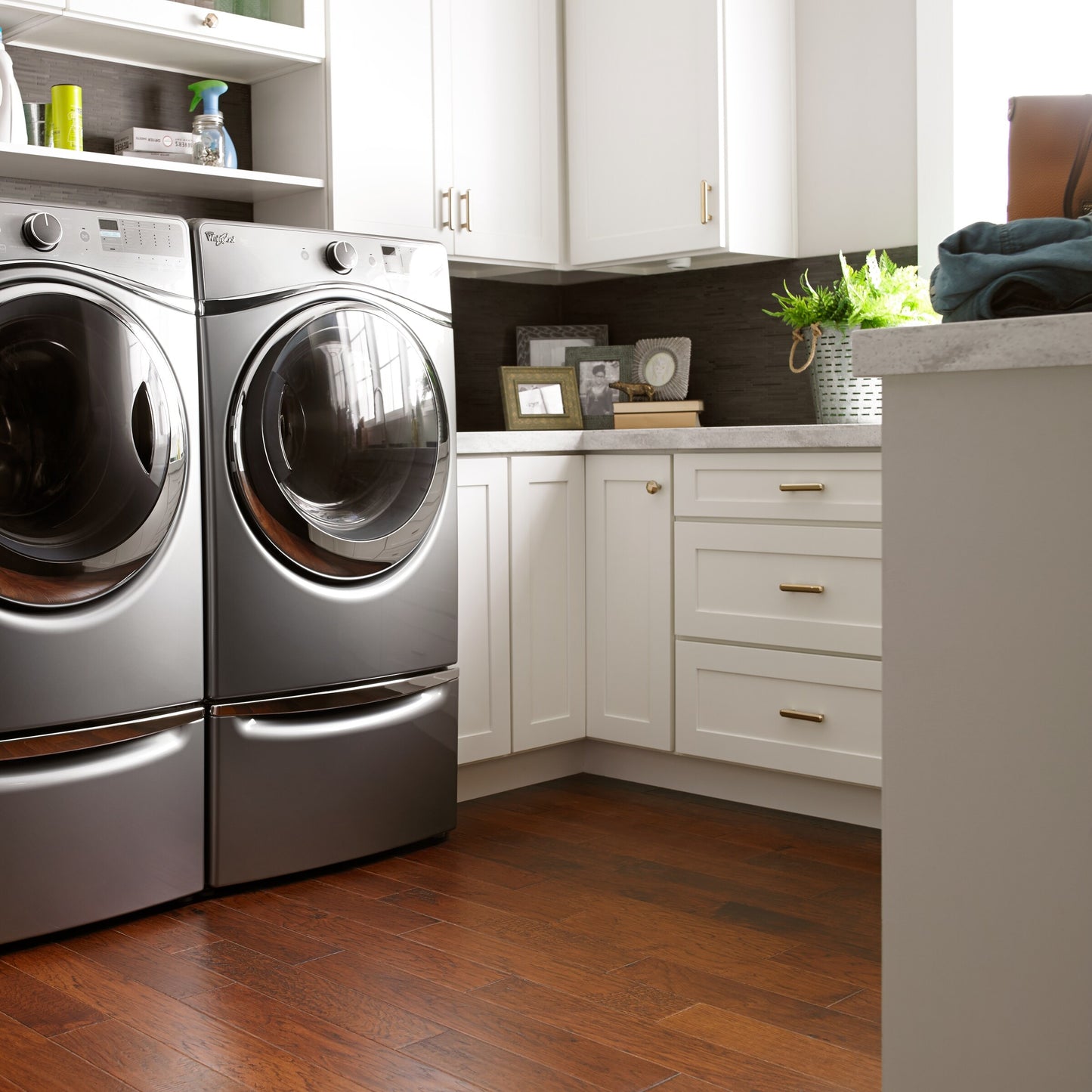15.5" Pedestal for Front Load Washer and Dryer with Storage