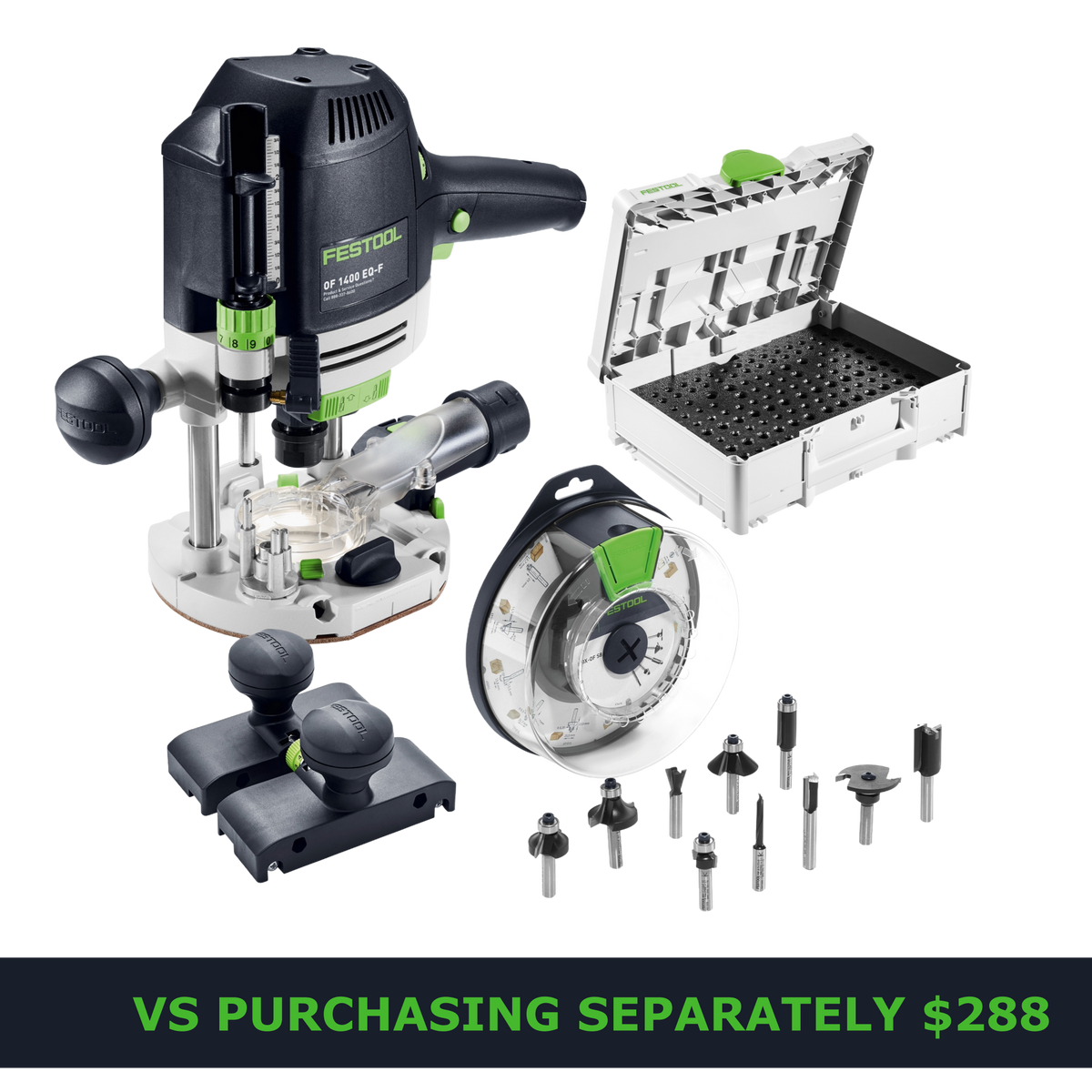 Festool 579463 OF 1400 Starter Set OF 1400 EQ-F-Plus/XL