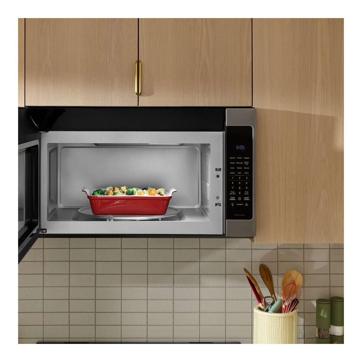 2.1 Cu. Ft. Microwave Hood Combination with a Handle