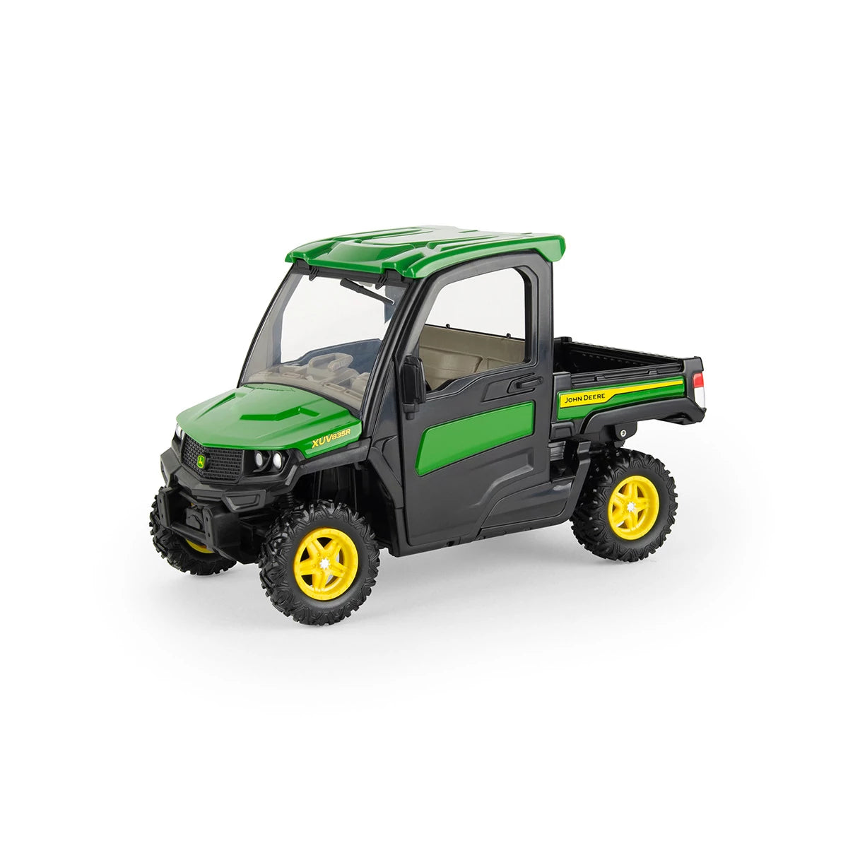 Green and black John Deere toy utility vehicle with yellow wheels from Vehicles & Remote Controlled Toys and Toys & Games collections