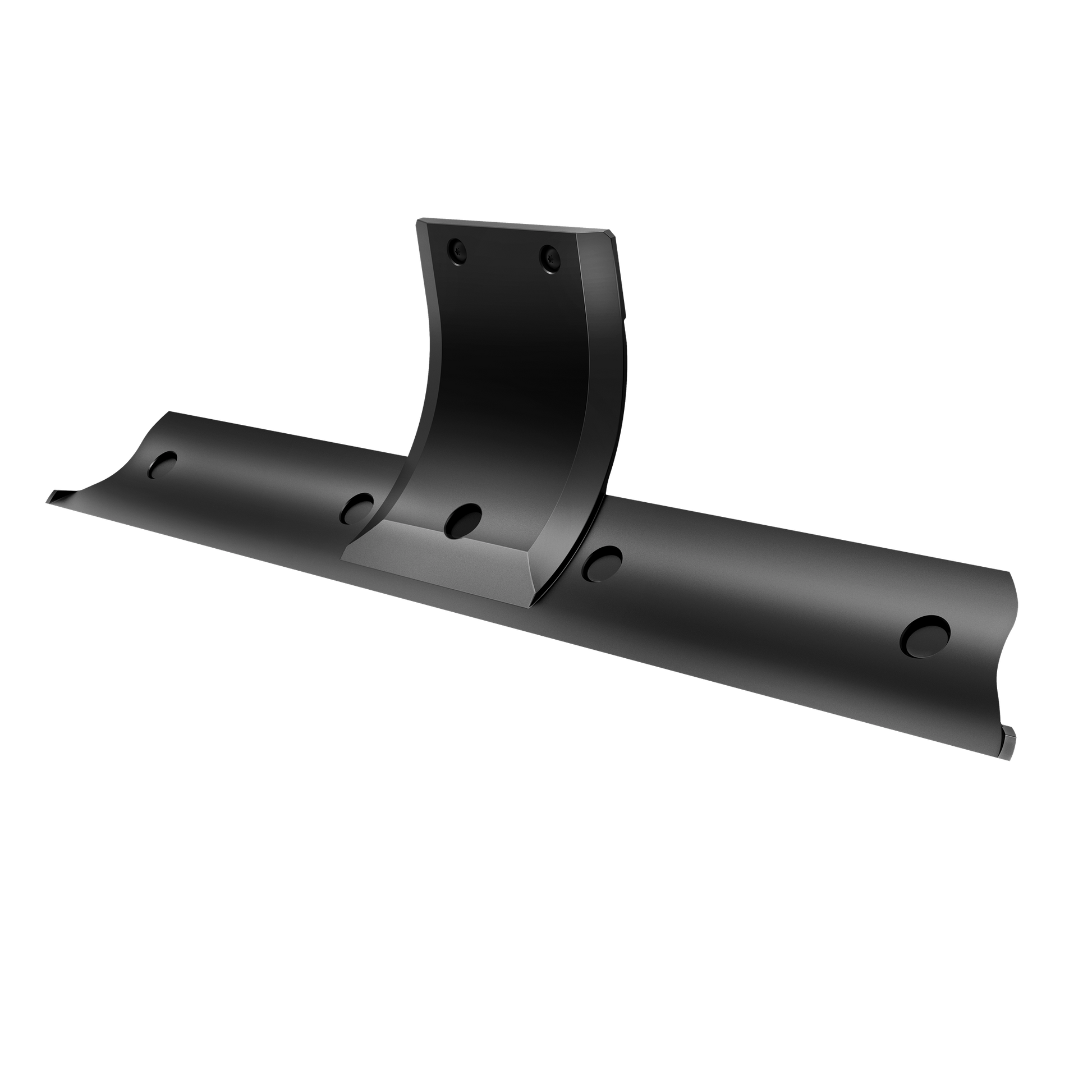 Black curved scraper bar with mounting holes designed for snow blower tool accessories in home improvement collections