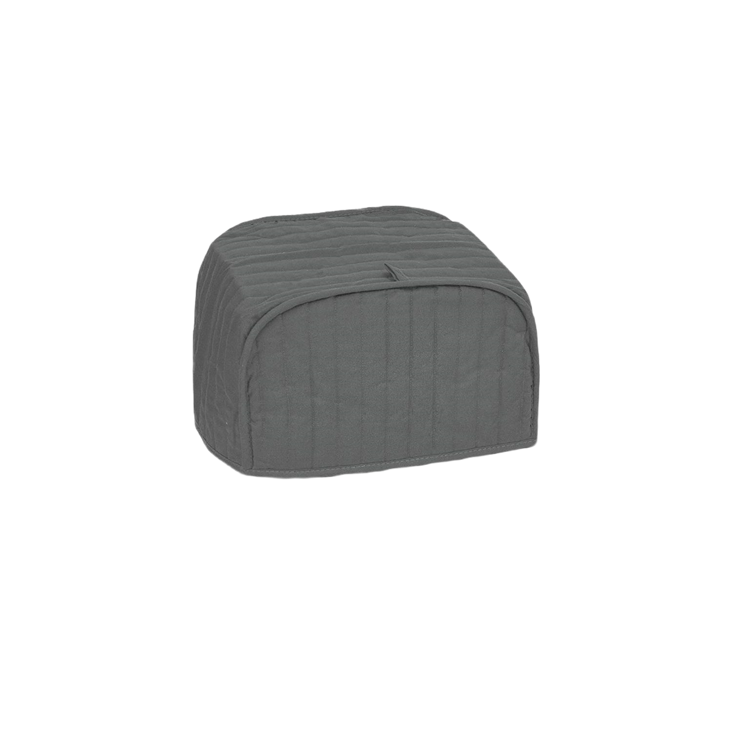 Quilted graphite gray cover for two-slice toaster protecting appliances in kitchen storage and organization collections