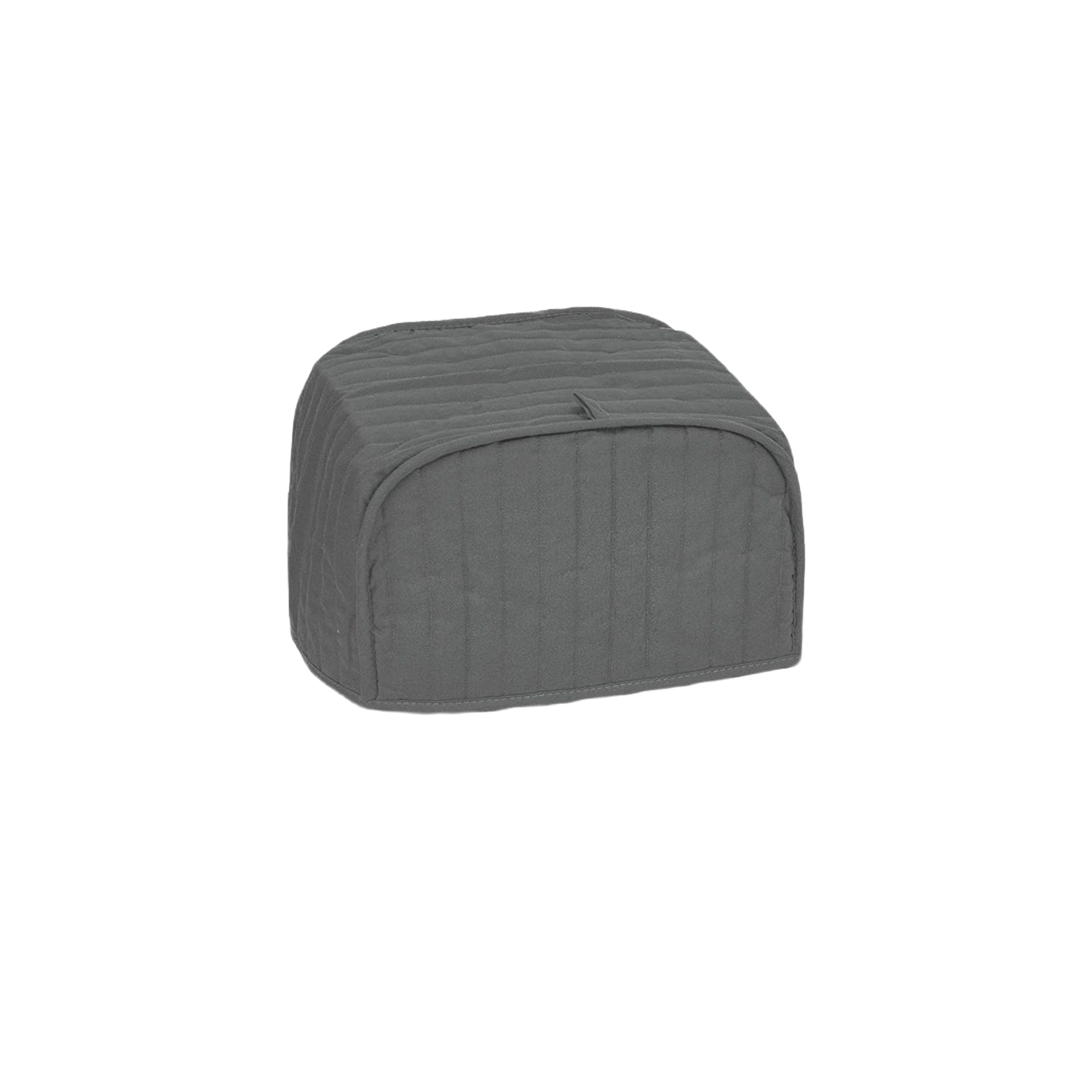 Quilted graphite gray cover for two-slice toaster protecting appliances in kitchen storage and organization collections