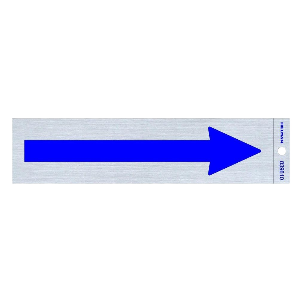Gray and blue directional arrow sign made with durable Mylar for home improvement and hardware use under $25 collection