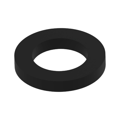Black durable washer compatible with John Deere equipment in nuts, bolts & washers part collection under $25