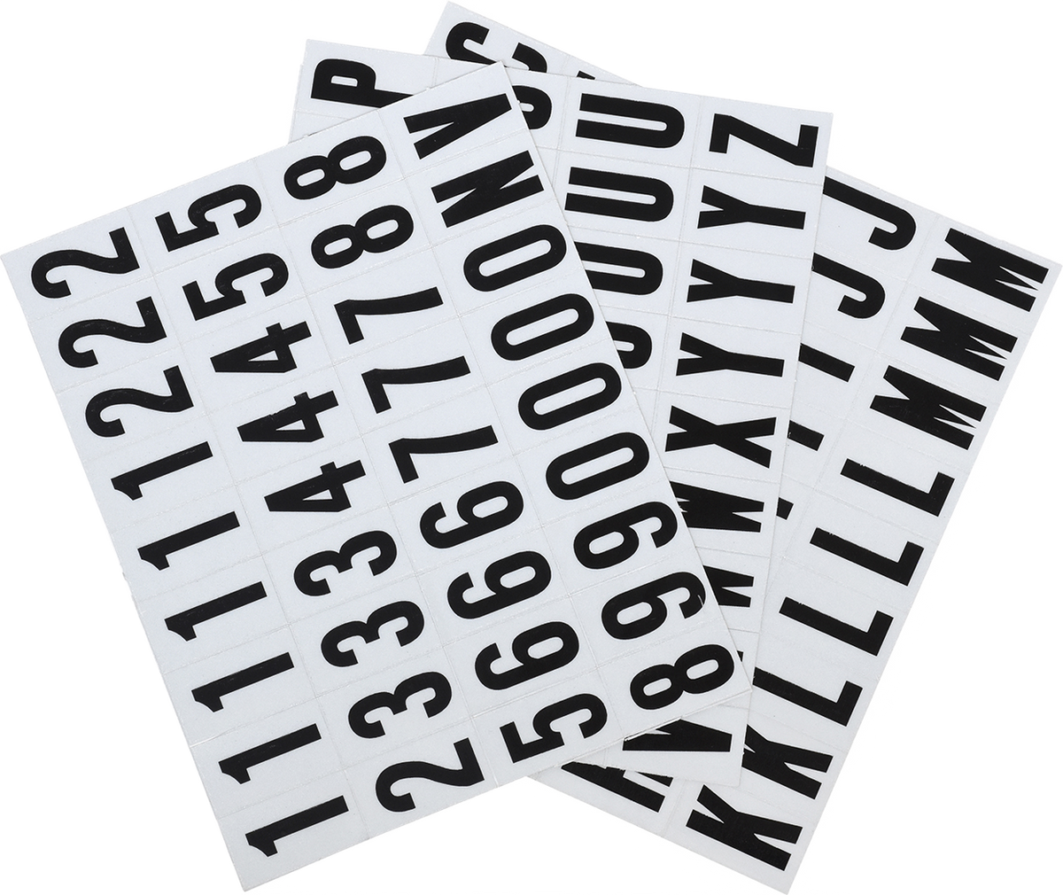 Hillman 3" Adhesive Letter & Number Pack Black and Silver Reflective, 2-Pack