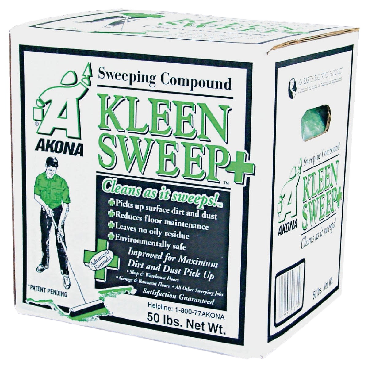 50 lb. box of Kleen Sweep sweeping compound for cleaning dust and dirt in home improvement and cleaning tasks