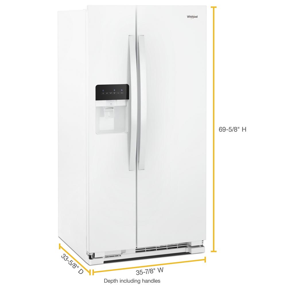 36-inch Wide Side-by-Side Refrigerator - 24 cu. ft.