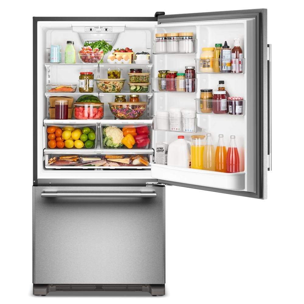 22 Cu. Ft. 33-Inch Standard-Depth Bottom Mount Refrigerator with Right Door Swing