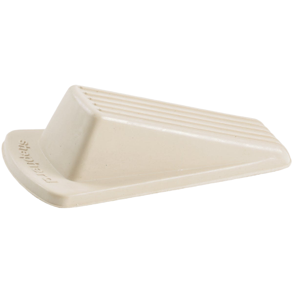 Heavy-duty off-white rubber wedge door stop for secure door positioning in home improvement and hardware collections under $50