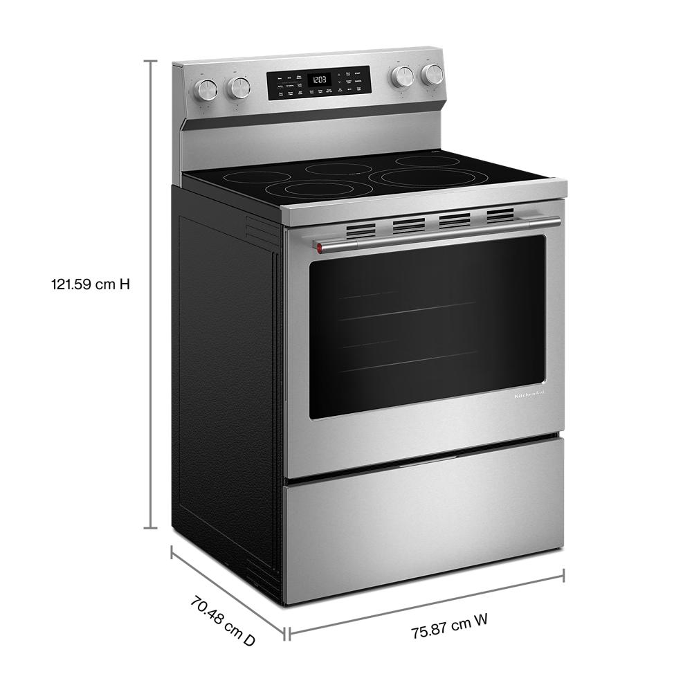 5.3 Cu. Ft. Smart Freestanding Electric Range with Convection Cooking Modes