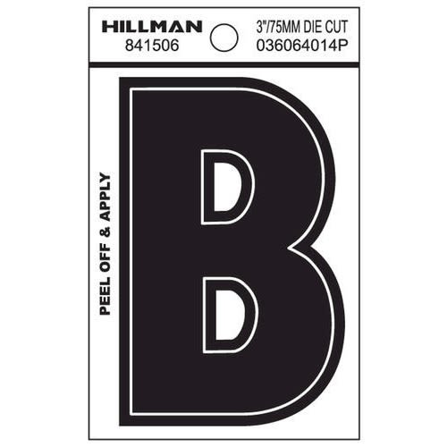 Black vinyl die cut letter B peel off sticker for labeling in home improvement and tool projects