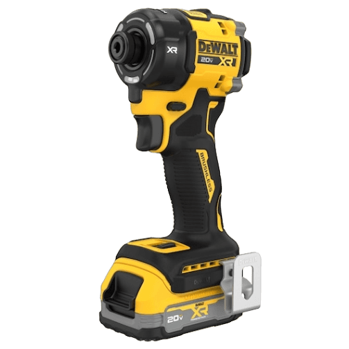 Compact yellow and black cordless impact driver with ergonomic grip for professional tools and home improvement projects