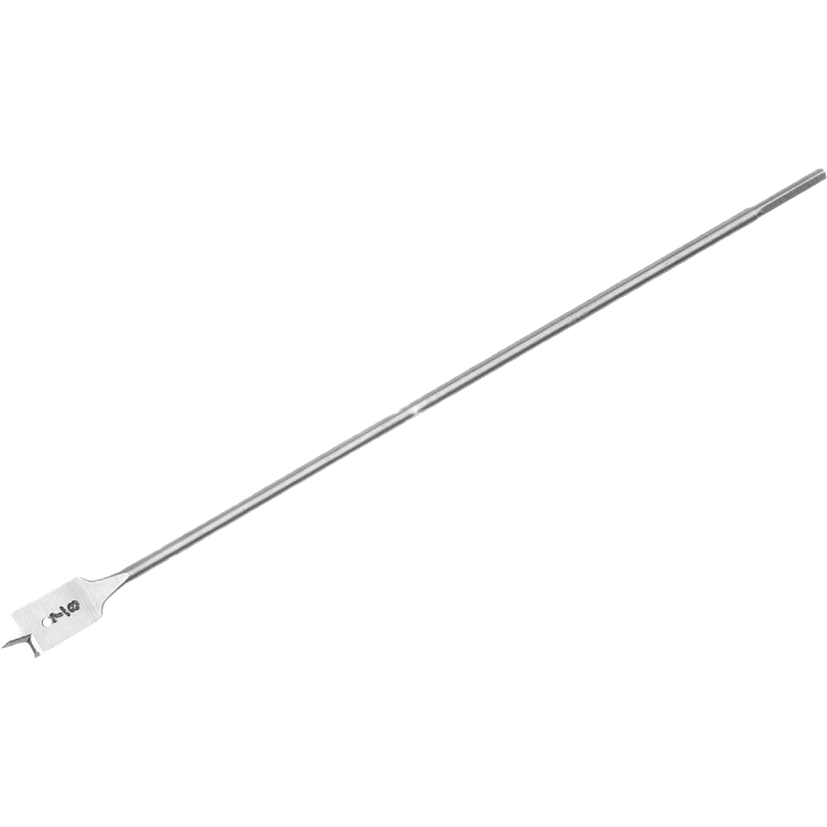 Long metal spade drill bit with blue-groove point for fast chip removal in tool accessories and home improvement projects