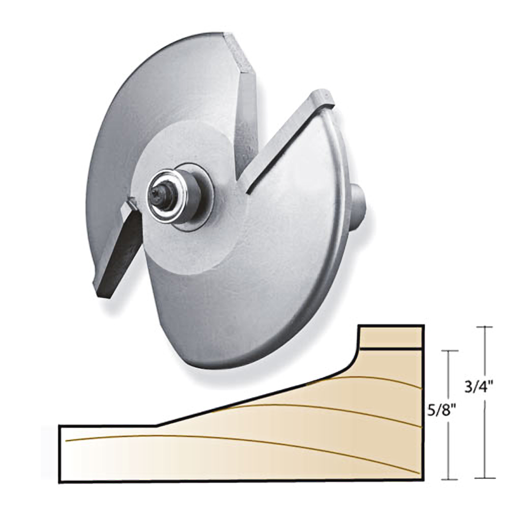 Durable 2-wing straight cove router bit for raised panel woodworking, part of tool accessories and drill bits collections