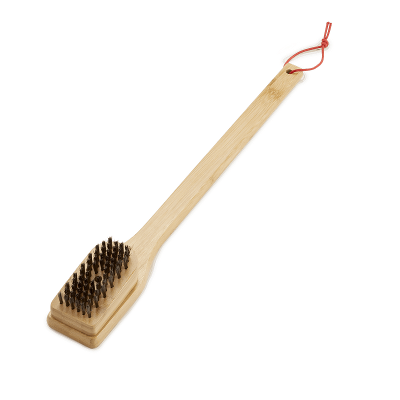 Bamboo grill brush with stainless steel bristles and long handle for outdoor living and grilling accessories under 50 collections