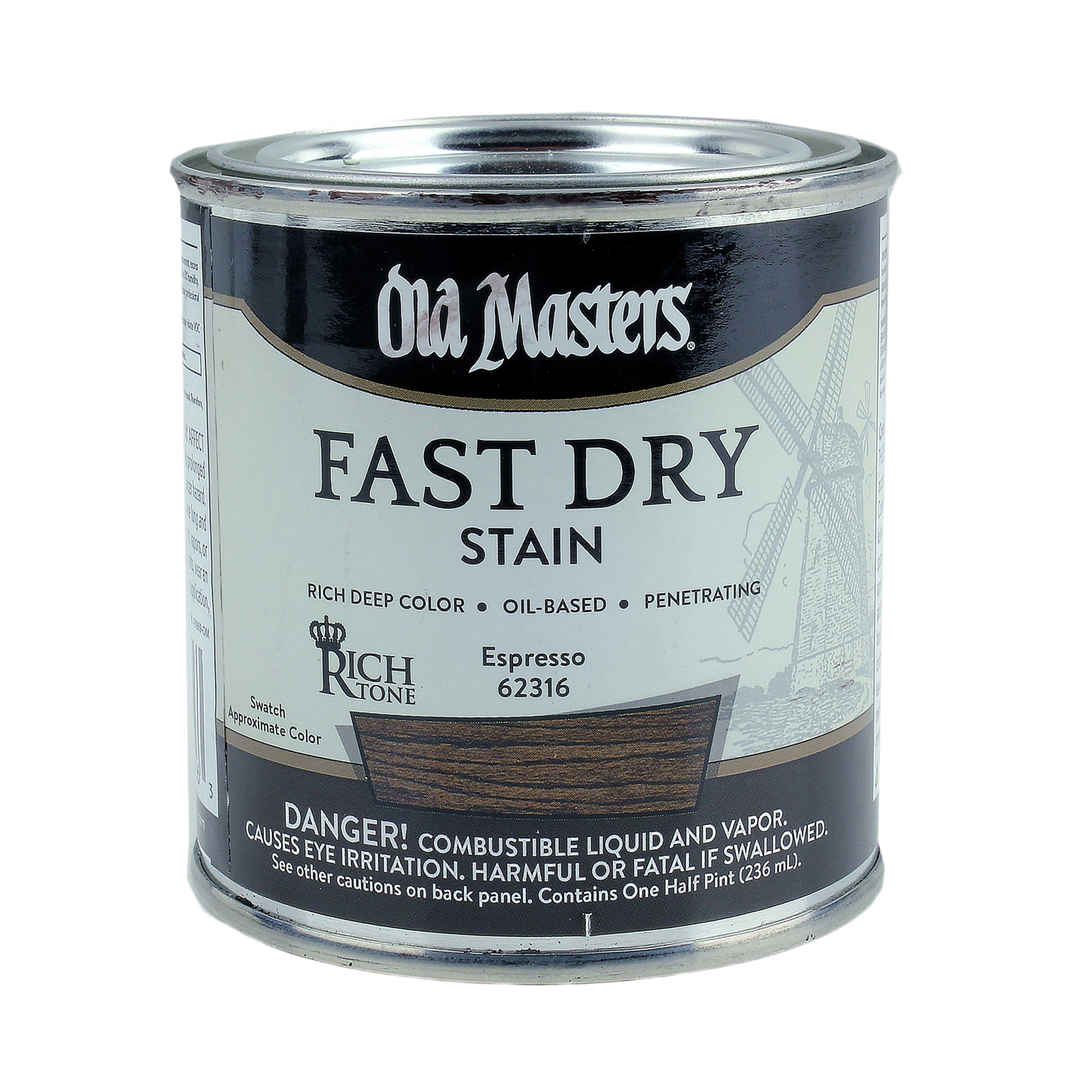 Oil-based fast dry espresso stain can with rich deep color, ideal for interior stains, finishes, and home improvement projects under $50 collections