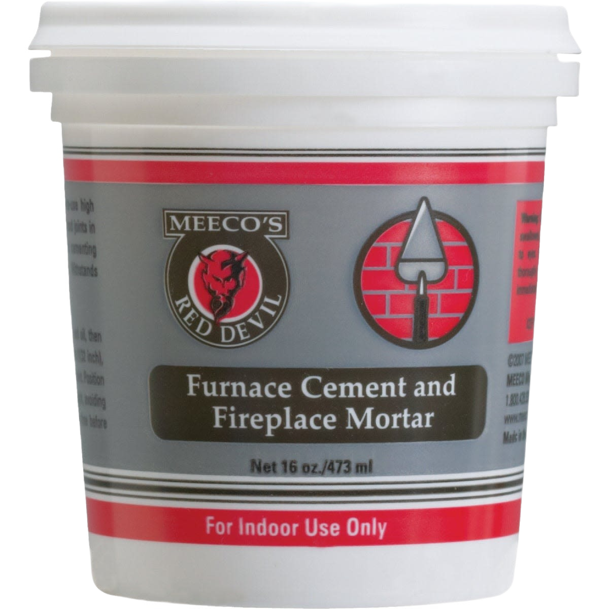 1-pint container of high-temperature grey furnace cement and fireplace mortar for masonry and plumbing repairs under $50
