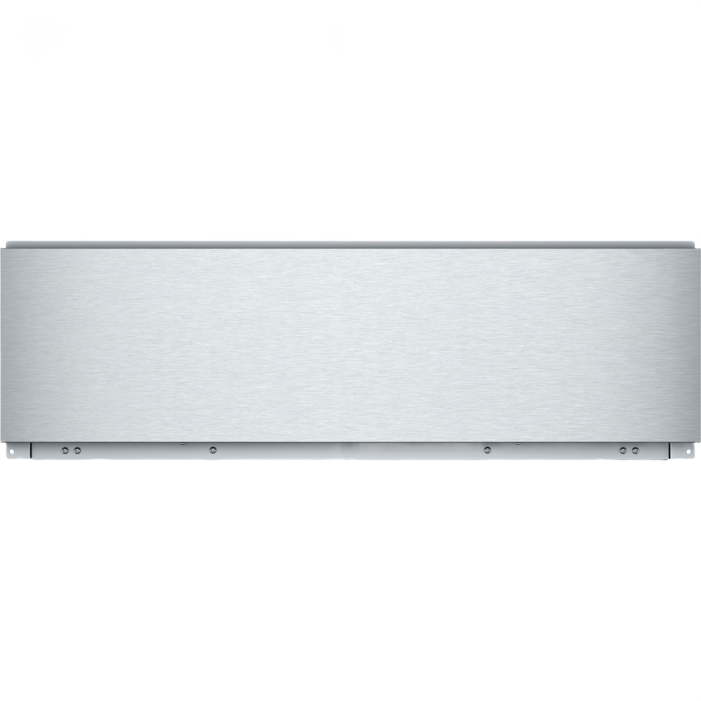 Stainless steel warming drawer with concealed heating and touch controls in kitchen and appliances collections