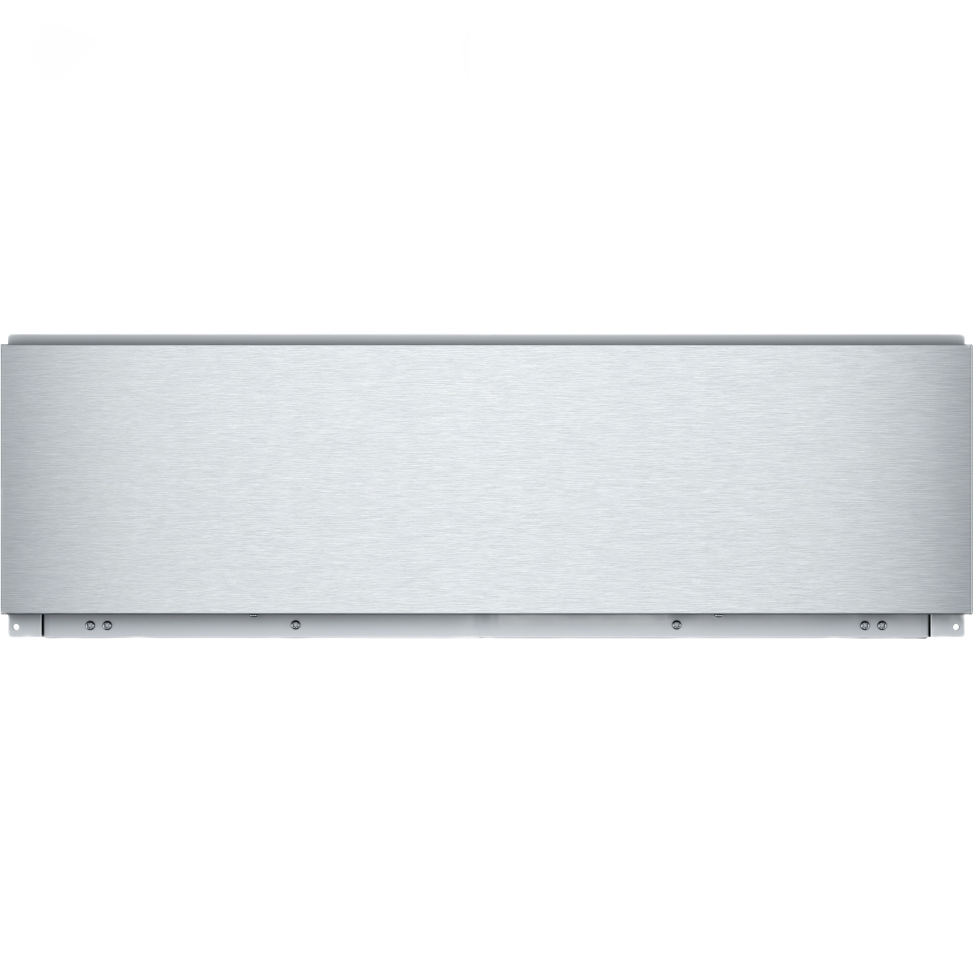 Stainless steel warming drawer with concealed heating and touch controls in kitchen and appliances collections