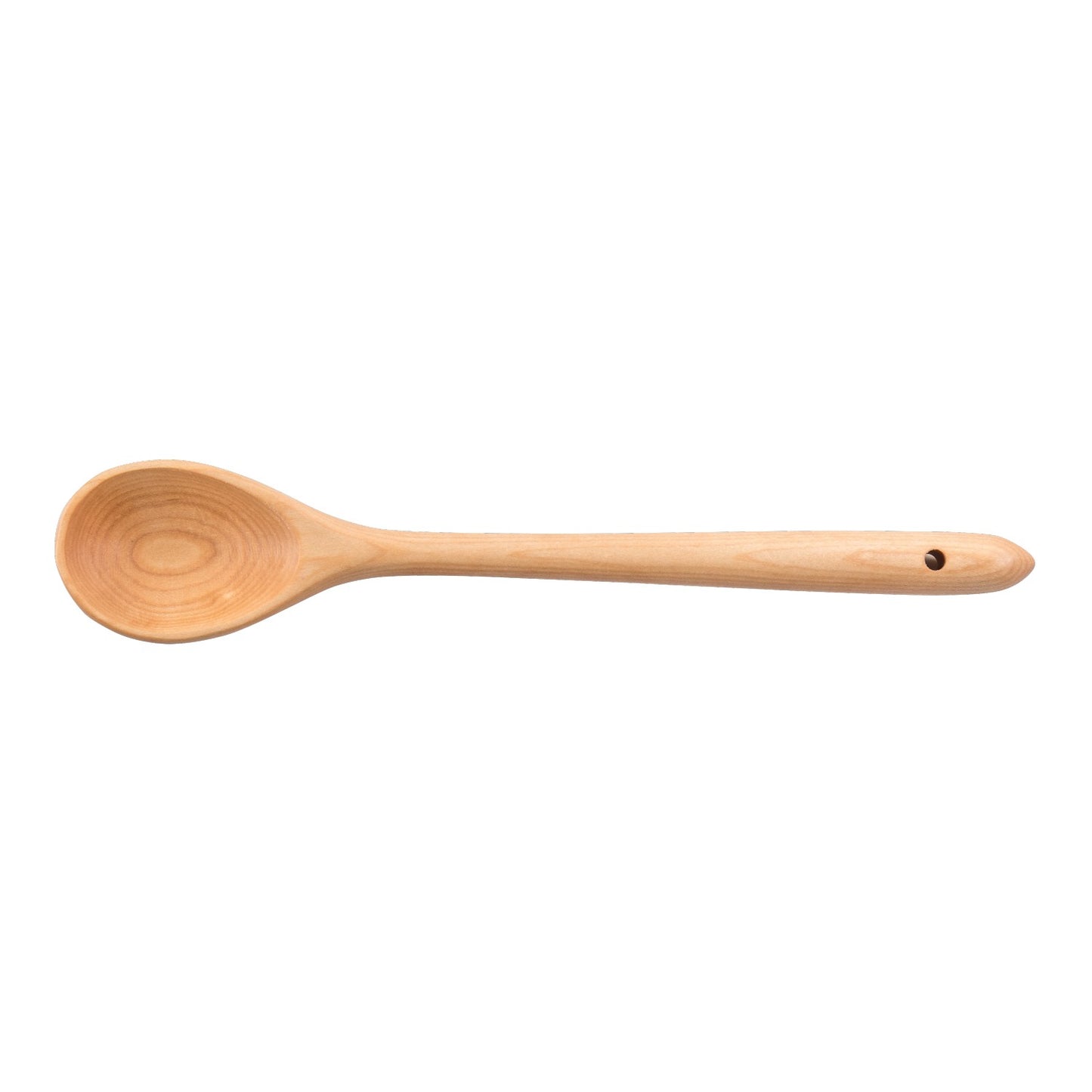 Handcrafted solid American Hard Maple wooden spoon with hanging hole for cooking in kitchen utensils under $50 collection
