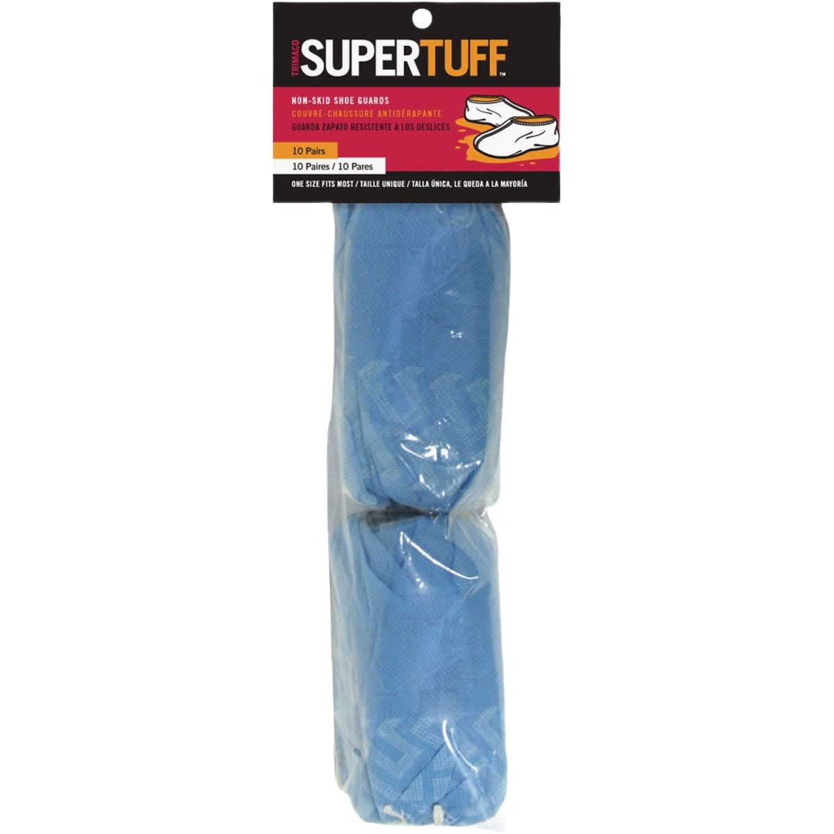 Blue non-slip shoe covers packaged in pairs for home improvement and paint supplies under $50 collection.