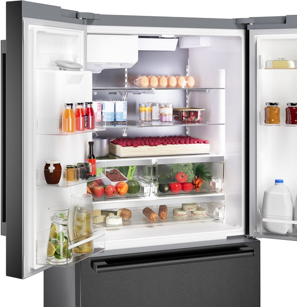 500 Series, French Door Bottom Mount Refrigerator, 36'', Black Stainless Steel