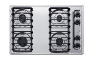 30" Wide 4-Burner Gas Cooktop