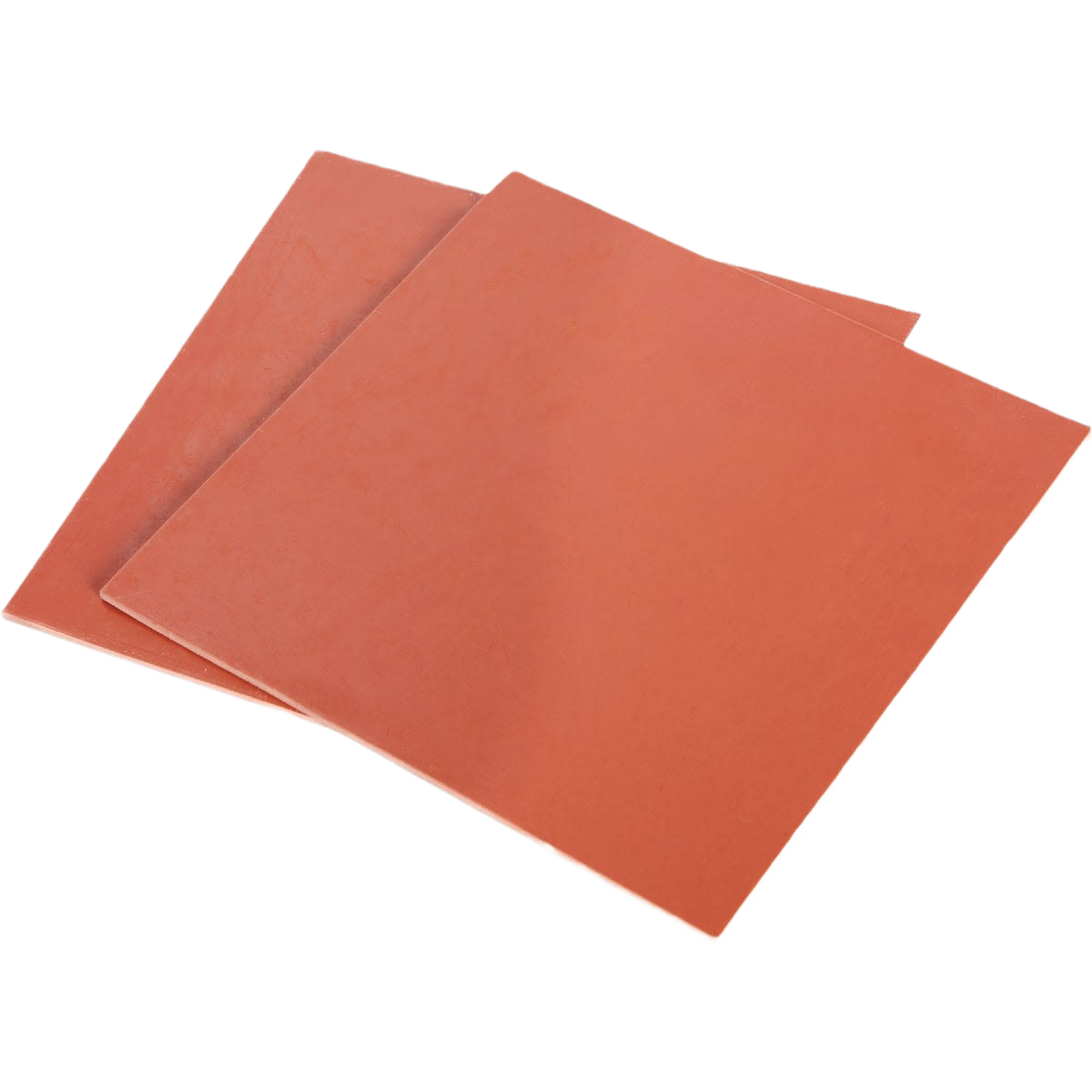 Two red rubber sheets for plumbing repair and sealing in home improvement and faucet parts collections