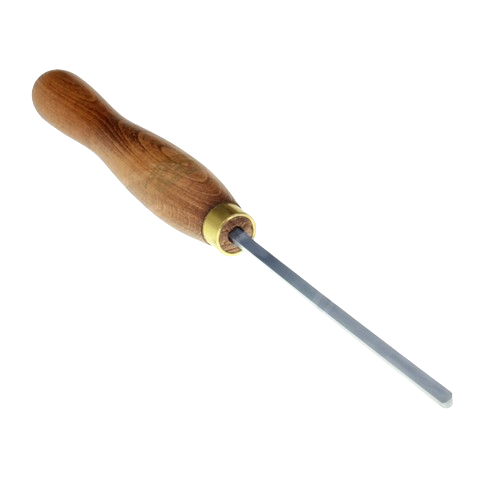 Woodworking hollowing tool with wooden handle and metal blade for precision carving and home improvement tasks