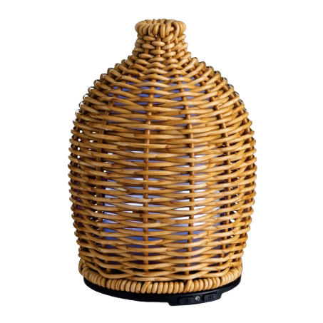Medium wicker vase diffuser with woven natural rattan design for home decor and relaxing ambiance under $100