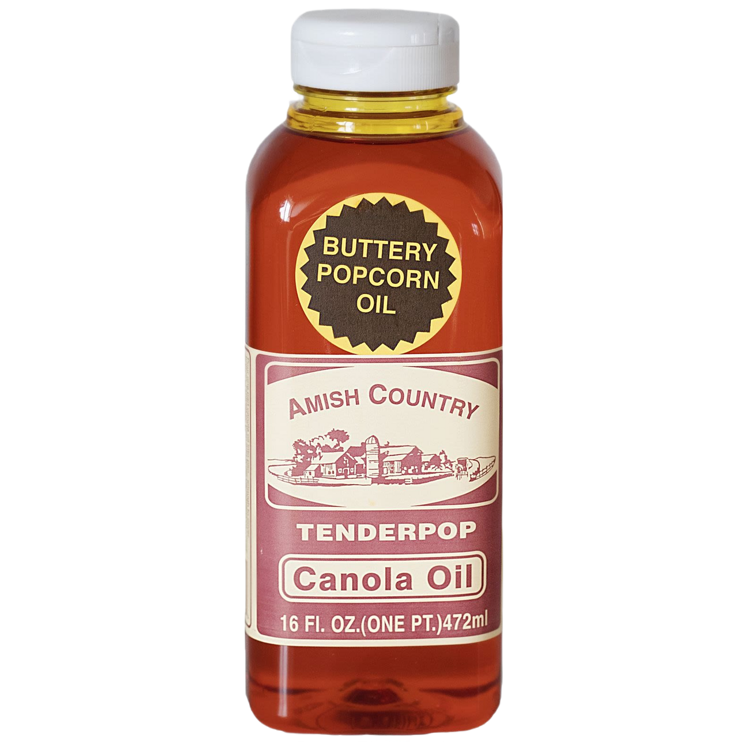 Clear plastic bottle of buttery popcorn flavored canola oil, 16 oz for food and beverage under $25 collection