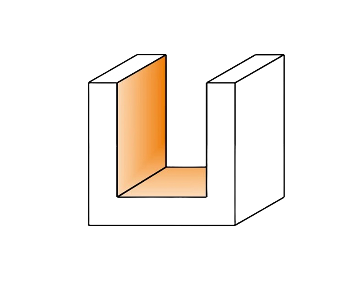 CMT Orange Tools 5/16” Solid Carbide Straight Bit Short Series, 1/4" Shank