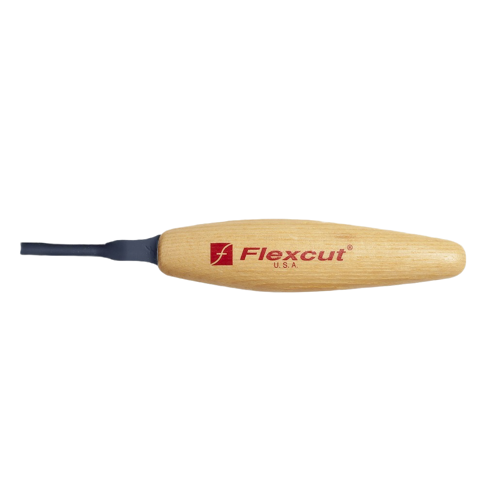 Wood carving tool with wooden handle and narrow metal blade for precise hand tool use in woodworking projects under $50