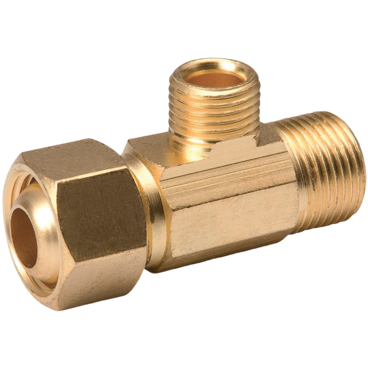 Brass extender tee with compression swivel and threaded ends for plumbing in pipes & fittings under $50 collections