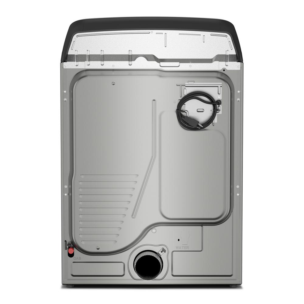 Rear panel view of a top load gas dryer showing vent and power cord, part of Dryers and Appliances collections at Hartville Hardware