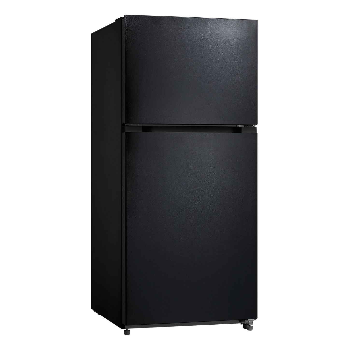 Black top freezer refrigerator with clean lines and minimalist design in refrigerators and kitchenware collection