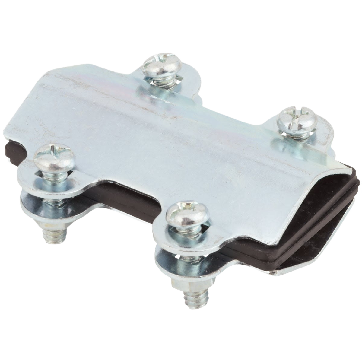 Heavy-duty plated steel pipe repair clamp with screws for plumbing and pipes & fittings collections under $50