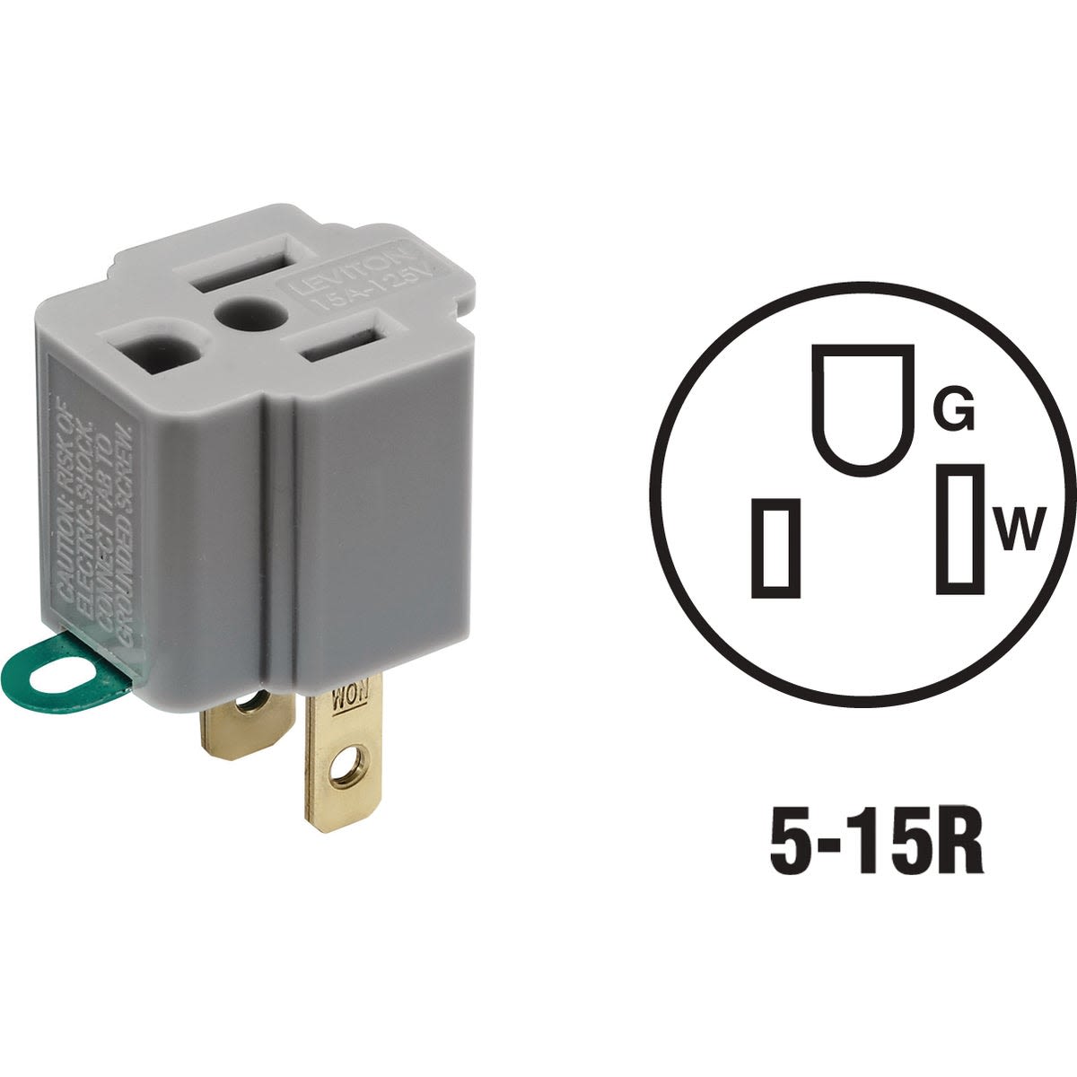 Gray grounding cube tap adapter with three-prong outlet for electrical and home improvement under $50 collection