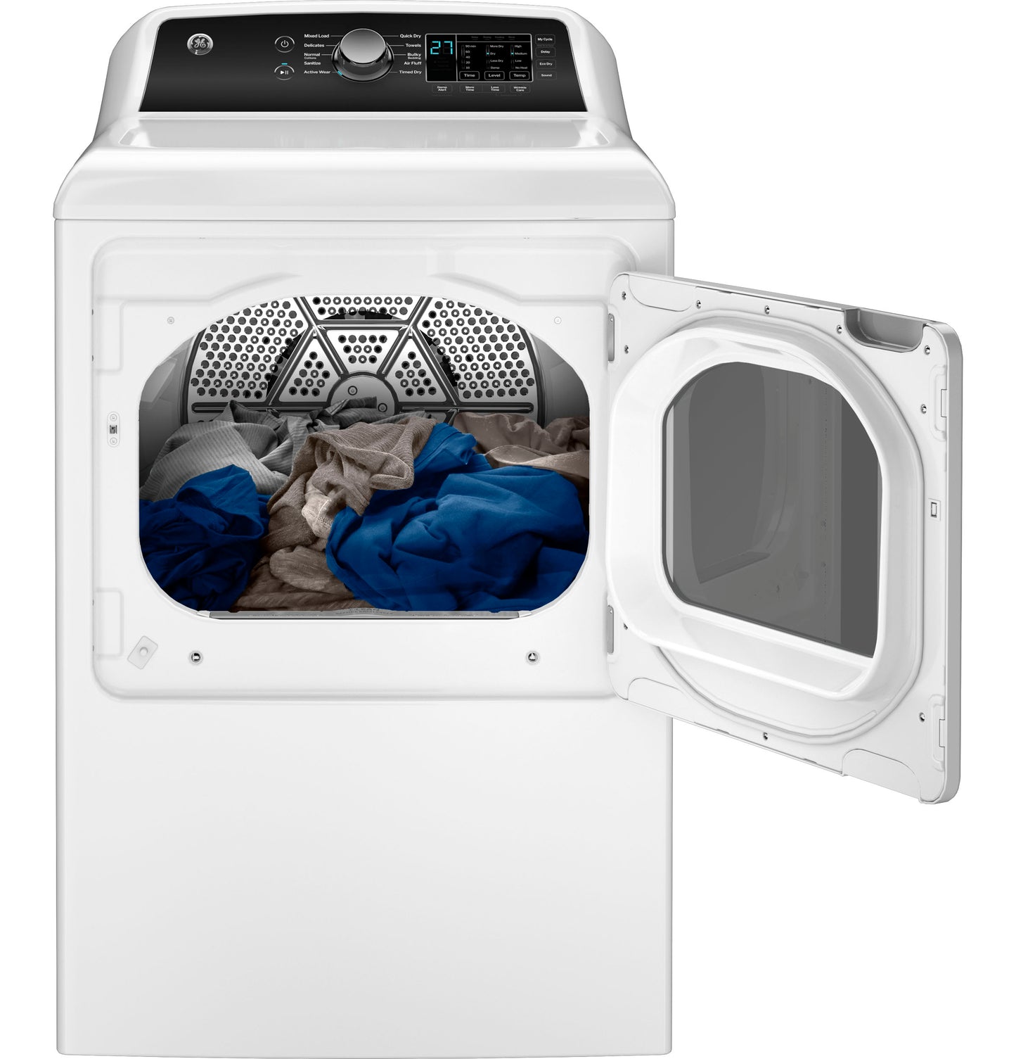 GE® 7.4 cu. ft. Capacity Gas Dryer with Up To 120 ft. Venting and Sensor Dry