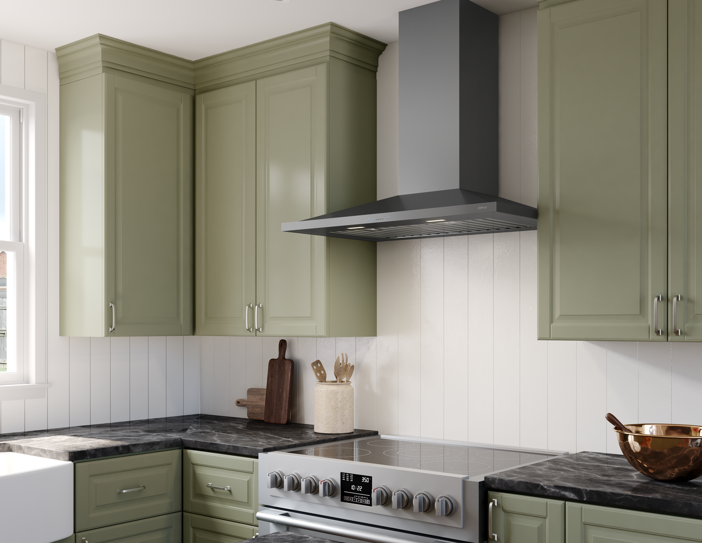 Anzio Chimney Hood 90cm LED 600 CFM