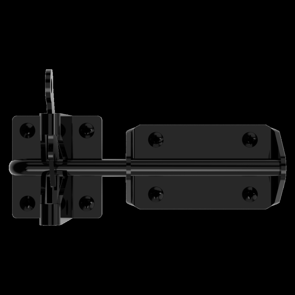 Black heavy-duty gate latch with durable steel construction for versatile home improvement and gate hardware projects under $50