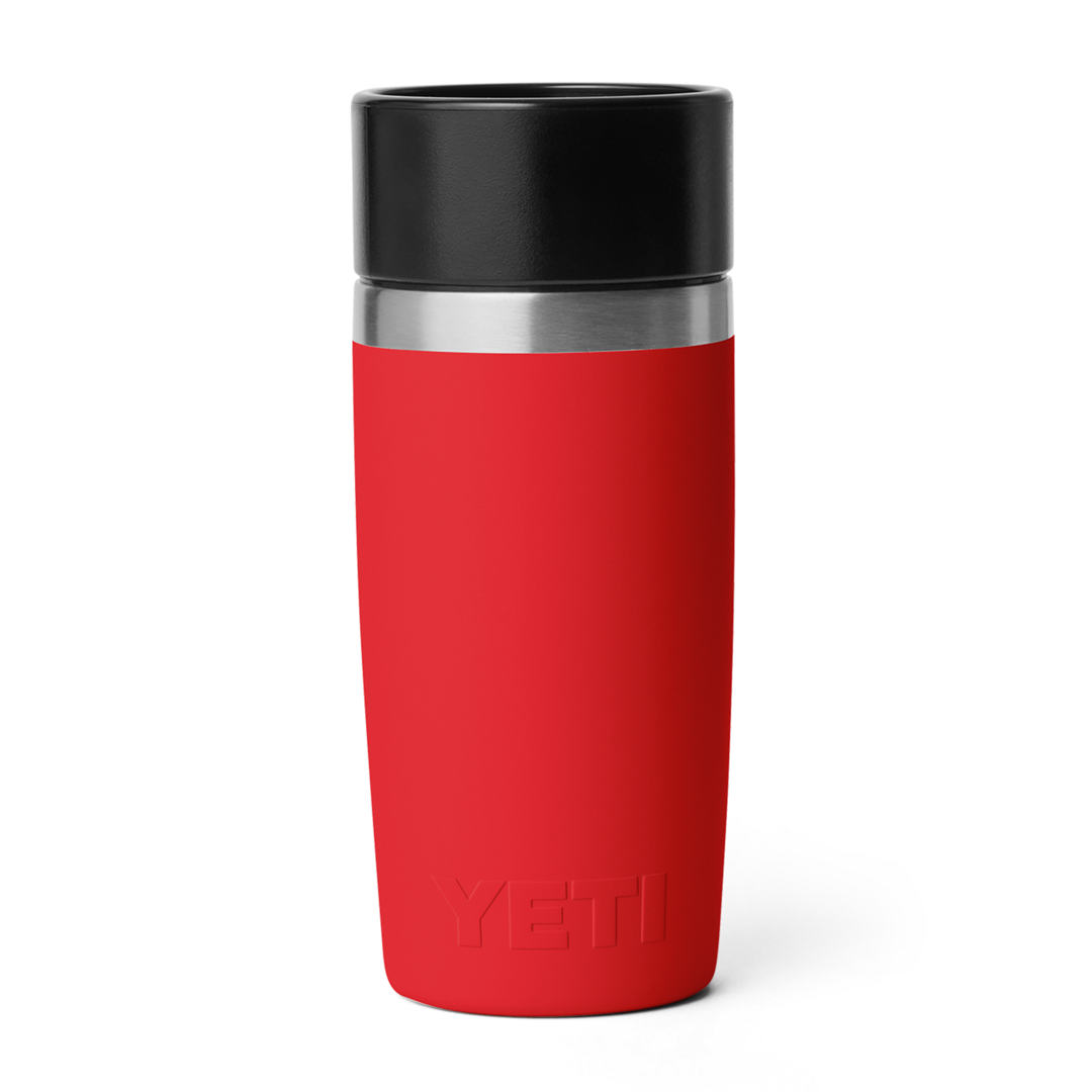 Red stainless steel insulated 12 oz travel bottle with black lid from drinkware and kitchenware under $100 collection
