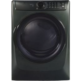 Dark gray front load gas dryer with digital control panel from Appliances and Washers & Dryers collection