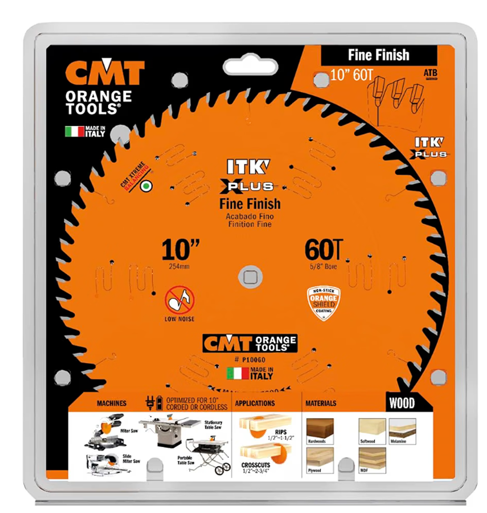 CMT Orange Tools 10" 60T Itk-Xplus® Fine Finish Saw Blade